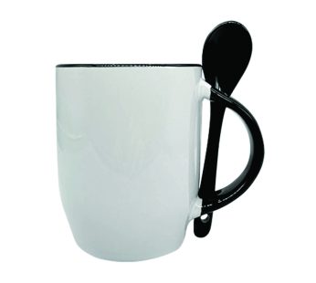 Sub 2-Tone Mug with Spoon Black