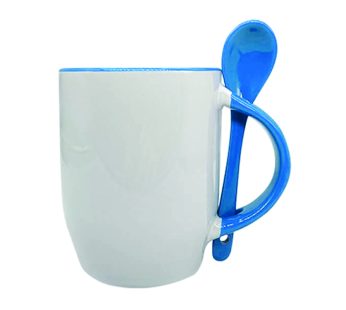 Sub 2-Tone Mug with Spoon Light Blue