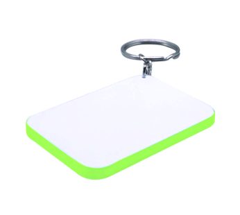 Polymer Sub keyring Rectangular Light Green
